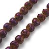Electroplated Natural Lava Rock Beads Strands G-A251-D01-01B-2