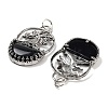 Natural Obsidian Bag Pendants G-Q163-06AS-09-2