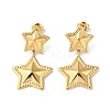 304 Stainless Steel Dangle Stud Earrings STAS-Z052-25G-1