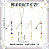 4Pcs 4 Colors Cross Zinc Alloy & Resin & Dyed Natural Gemstone Car Rearview Mirror Pendant Decorations HJEW-PH0002-03-2