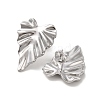 Leaf 304 Stainless Steel Stud Earrings for Women EJEW-L272-034P-02-2