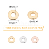 Unicraftale 60Pcs 3 Colors 201 Stainless Steel Linking Rings STAS-UN0036-94-4