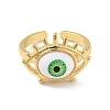 Acrylic Horse Eye Open Cuff Ring RJEW-B042-04G-01-2