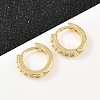 Brass Cubic Zirconia Hoop Earrings EJEW-A156-13A-G-1