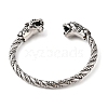 Viking 304 Stainless Steel Open Cuff Bangles for Men BJEW-U001-07I-G-3