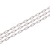 Anti-Tarnish Rhodium Plated 925 Sterling Silver Paperclip Chains STER-WH0011-07P-1