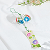 1Pc Japanese Sakura Glass Wind Chimes AJEW-LP0010-22A-1