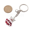 Glass Seed & Plastic Pearl & Alloy Keychain KEYC-MZ00025-03-3