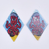 Printed Capiz Shell Pendants SHEL-T016-08A-2