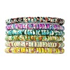 6Pcs Synthetic Turquoise Beads Stretch Bracelets for Women Men BJEW-JB11408-2