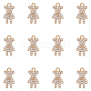 HOBBIESAY Brass Micro Pave Cubic Zirconia Charms ZIRC-HY0001-12-1
