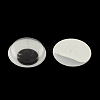 Black & White Plastic Wiggle Googly Eyes Buttons DIY Scrapbooking Crafts Toy Accessories with Label Paster on Back X-KY-S002B-12mm-1
