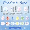 80Pcs 2 Styles Opaque Acrylic Beads SACR-YW0002-18-2