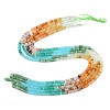 Glass & Natural Red Aventurine & Dyed White Jade & Topaz Jade & Quartz & Green Aventurin Beads Strands G-Z135-C03-2x4mm-3