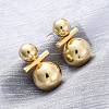 Brass Stud Earrings EJEW-R025-01G-2
