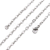 Classic Plain 304 Stainless Steel Mens Womens Cable Chain Necklace Making STAS-P045-03P-4