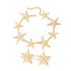 Starfish Iron Link Chain Necklaces & Stud Earrings Sets FS-WG81930-01-4