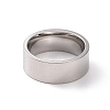 Non-Tarnish 201 Stainless Steel Plain Band Ring for Women RJEW-I089-34B-P-2