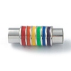 304 Stainless Steel Magnetic Clasps with Glue-in Ends STAS-B009-04P-2