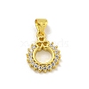 Rack Plating Brass Micro Pave Cubic Zirconia Pendants KK-C074-04G-02-1