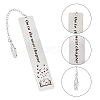 CRASPIRE 2Pcs 2 Style 201 Stainless Steel Bookmarks AJEW-CP0004-80D-3