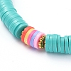 Handmade Polymer Clay Heishi Beaded Necklaces NJEW-JN02723-04-2