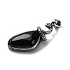 Natural Obsidian Pendants G-K338-42AS-01-2