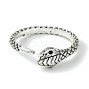 Snake Alloy Open Cuff Rings RJEW-K275-58AS-2