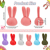  2 Sets 12Pcs Rabbit Ear Silicone Wine Glass Charms DIY-NB0010-55-2