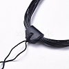 Adjustable Waxed Cord Necklace Making MAK-L027-B02-2