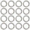 16Pcs Alloy Rhinestone Spring Gate Rings FIND-SP0004-52C-1
