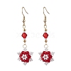 Glass Seed Beads Dnagle Earrings EJEW-MZ00501-05-2