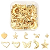 60Pcs 12 Style 304 & 201 Stainless Steel Charms STAS-FS0001-40-1