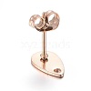 Ion Plating(IP) 304 Stainless Steel Stud Earring Findings STAS-L211-05B-RG-2