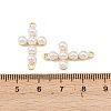Cross Brass Connector Charms KK-P339-16G-3