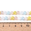 Electroplate Glass Beads Strands X-EGLA-N019-6mm-02-4