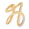 Brass Micro Pave Clear Cubic Zirconia Cuff Rings RJEW-Q819-26G-3