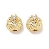 Brass Micro Pave Clear Cubic Zirconia Beads CU-CBA91C0-06G-1
