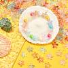 100Pcs Two Tone Transparent Glass Beads GLAA-CJ0001-84-5