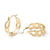 Ion Plating(IP) 304 Stainless Steel Curb Chain Chunky Hoop Earrings for Women EJEW-P197-05G-2