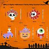 30Pcs 5 Styles Halloween Theme Alloy Enamel Pendants ENAM-CJ0005-10-2
