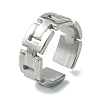 Non-Tarnish 304 Stainless Steel Open Cuff Ring RJEW-L110-023P-1