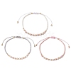 3Pcs Glass Braided Bead Bracelets BJEW-JB11418-2