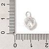 925 Sterling Silver Cubic Zirconia Heart Charms with Jump Rings FIND-U013-10S-05-3