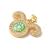 Brass Micro Pave Cubic Zirconia Pendants KK-K385-072G-3