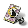 The Moon Tarot Card with Cat Enamel Pins JEWB-G027-01B-2