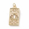 Brass Micro Pave Colorful Cubic Zirconia Pendants KK-E068-VF025-2