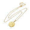 304 Stainless Steel Flower Pendant Necklaces NJEW-H059-30B-G-4