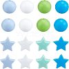   40Pcs 8 Style Food Grade Eco-Friendly Silicone Beads SIL-PH0001-06B-1