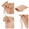 Burlap Packing Pouches Drawstring Bags ABAG-BC0001-08-9x7-3